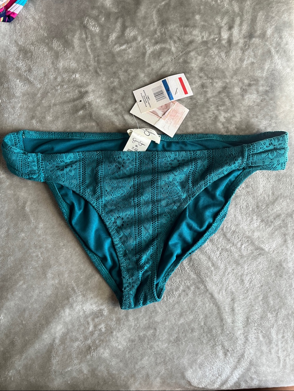 Teal Crochet Bikini Bottoms